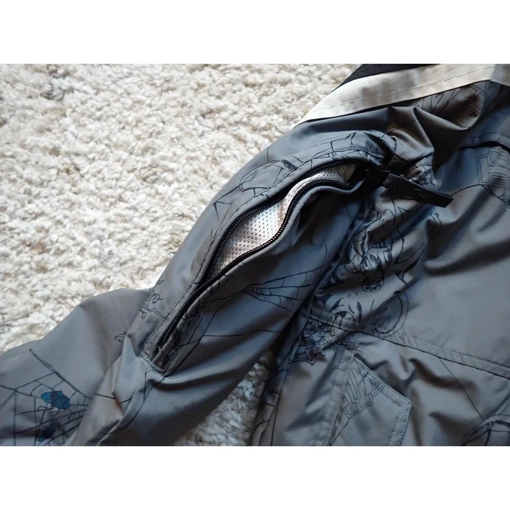 Turbine Snowboard Jacket Boys XL Grey‎ Excellent Hooded Graphic Print Ski Coat